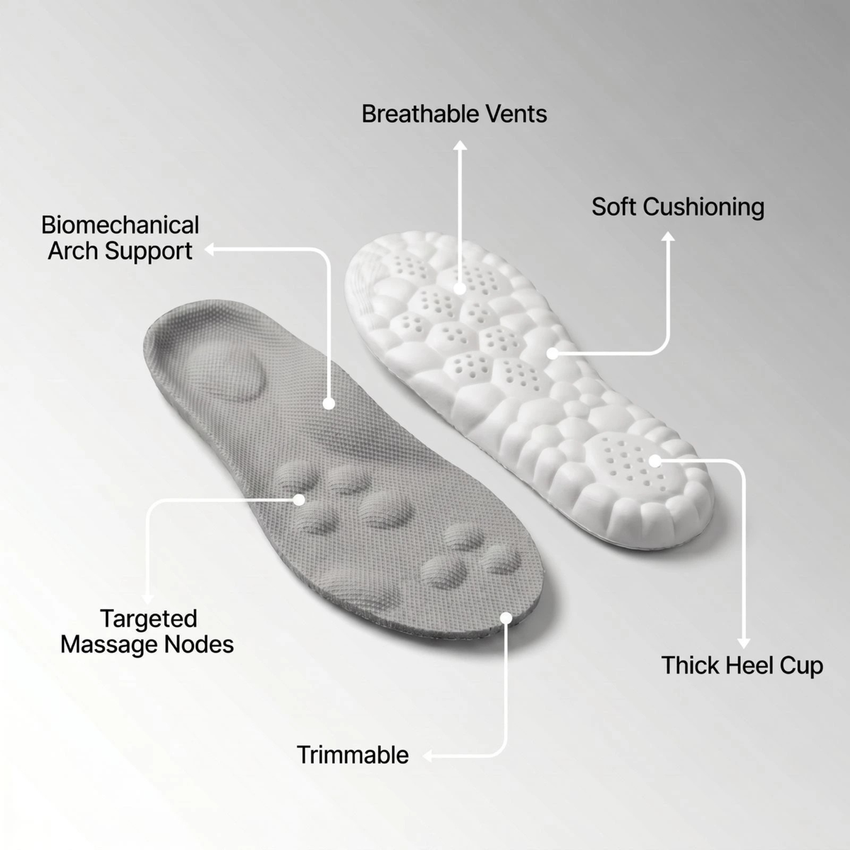Semelles Orthopédiques 4D Massantes pour Confort et Soutien Plantaire