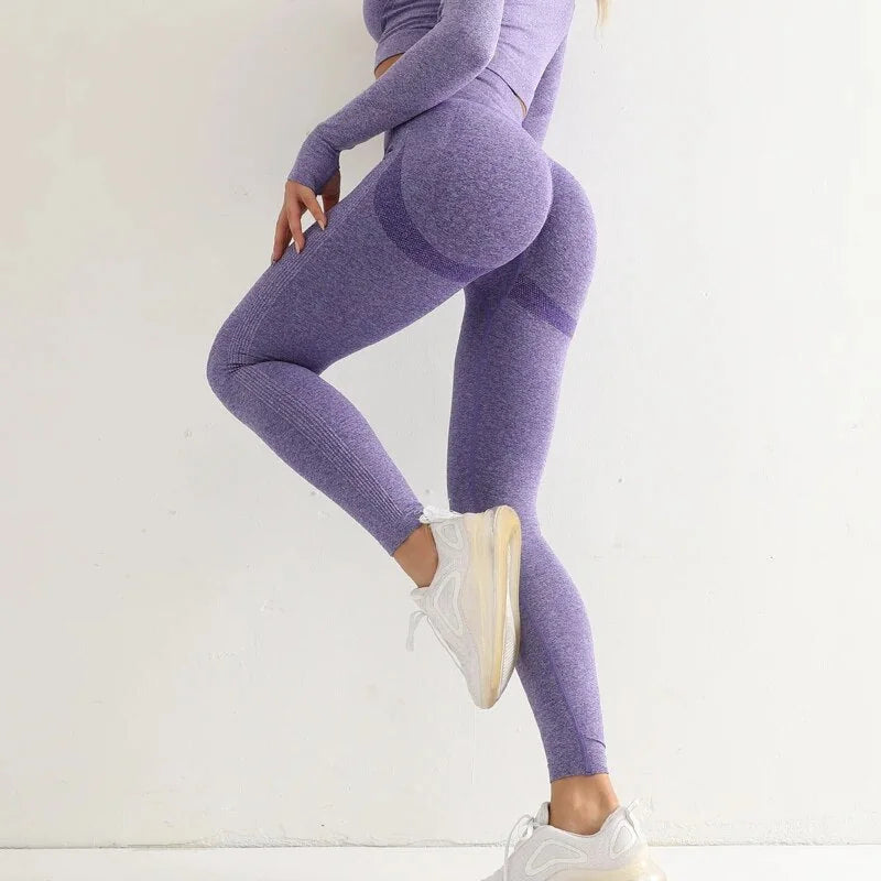 Leggings sans Couture Taille Haute Sculptant et Respirant